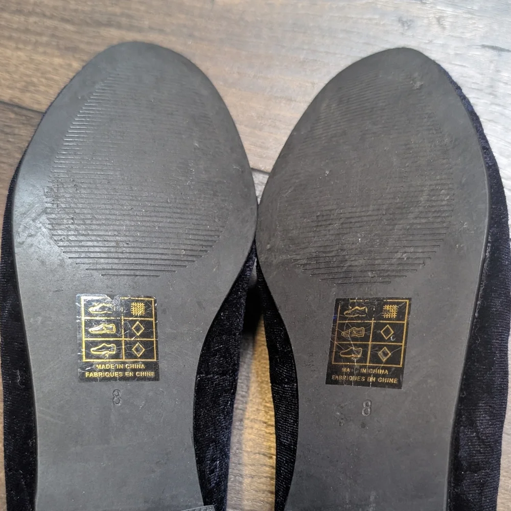 Billy ELLA Embossed Velvet‎ Purple/Blue Loafers Size 8